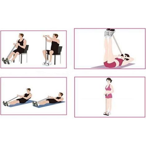 Rameur - Tube De Traction En NBR - Pour Exercices De Renforcement Et D'étirement - 1 Pièce (1/4)