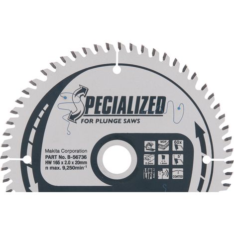 Lame de scie Makita 165x2x20 0 mm Z60 5°