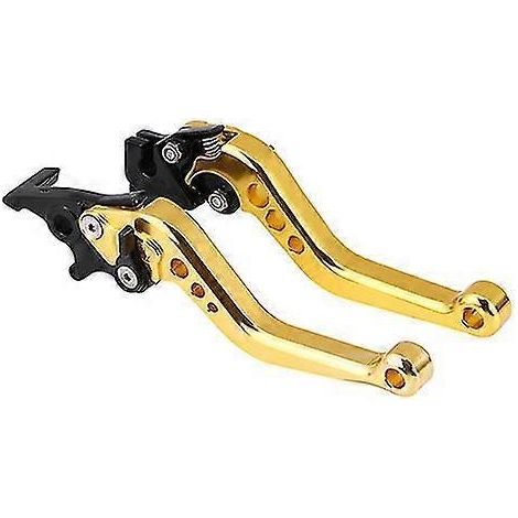 1 paire de leviers d'embrayage et de frein pour moto Gy6, compatible avec les scooters électriques et CNC (modification de moto RSZ Gy6) - Jaune (1/5)