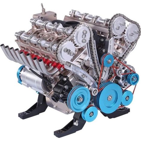 Modello creativo/decorativo di motore V8 in resina, ideale come accessorio per la casa. (1/2)