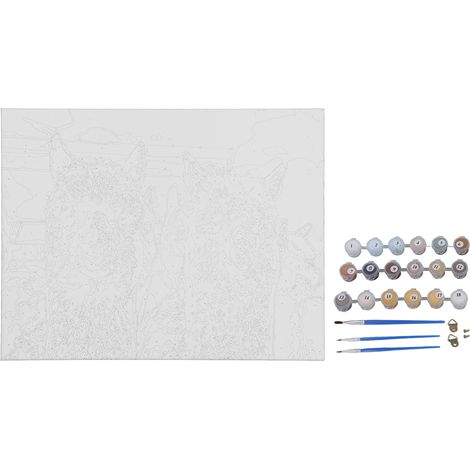 Peinture par Numéros 40x50cm Motif Alpaga Haute Couverture Colorisation Facile Opération Simple pour Maison Bureau (1/5)