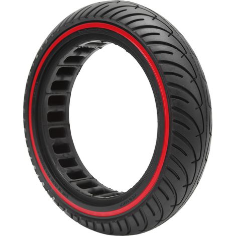 Pneu en caoutchouc amortissant à structure alvéolaire pour trottinette électrique Xiaomi M365 Pro 2S Lite Rouge (1/5)