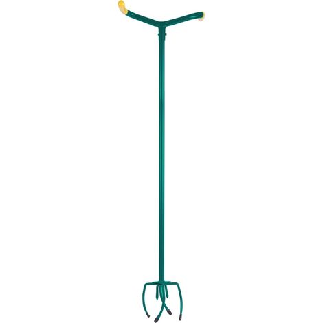 Griffe de jardinage rotative en acier – 4 griffes hélicoïdales pour aération et désherbage – Poignée ergonomique pour posture droite – Gardirex