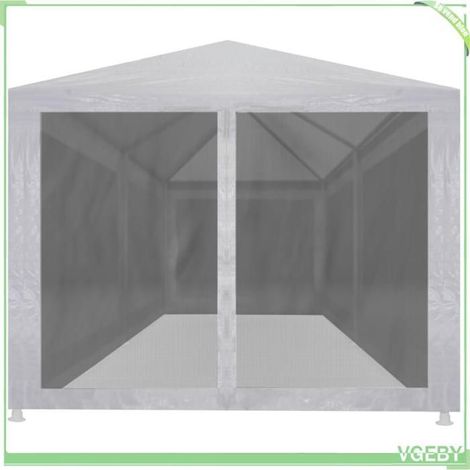 Tente de réception - FAFEICY - 45110 - 6 parois en maille - 6 x 3 x 2,55 m - Armature acier (1/4)