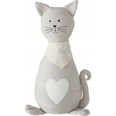 Boltze Tope de puerta decorativo gato poliéster 32 x 11 cm