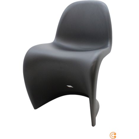 [NEUWERTIG] B-Ware Vitra Panton Chair Stuhl Bürostuhl Küchenstuhl Gartenstuhl Essstuhl Tiefschwarz