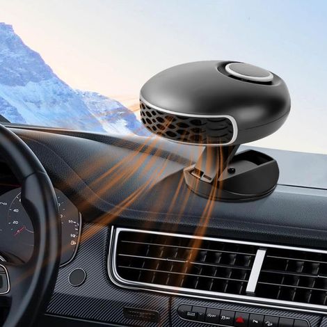 Termoventilatore per auto, 12V 150W, portatile, presa accendisigari, 2 in 1, per sbrinare e raffreddare, con base girevole a 360°