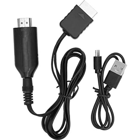 Câble adaptateur AV vers HDMI pour consoles rétro PS1 et PS2, compatible HD 1080p, branchez et utilisez sur votre téléviseur ou moniteur. (1/5)