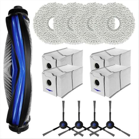 Pour aspirateur robot Ecovacs DEEBOT N30, N30 Pro Omni : brosse latérale principale, lingette de nettoyage, sac à poussière de rechange (1/5)