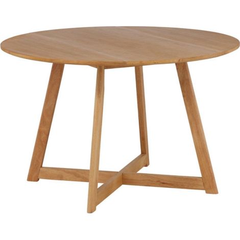 Table à Manger Ronde "Yakidon" 120cm Marron (1/5)