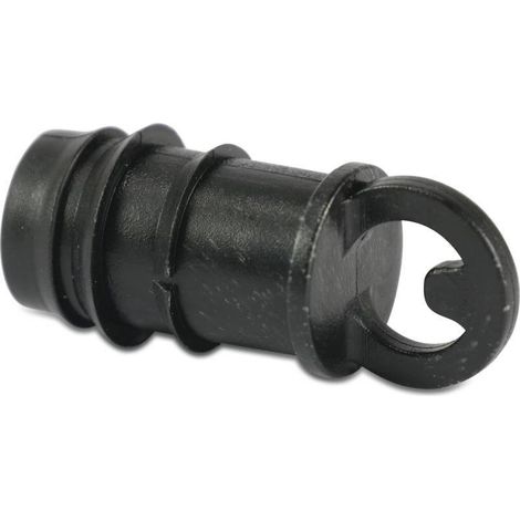 Tappo in POM corrugato da 20 mm, 4 barre, nero