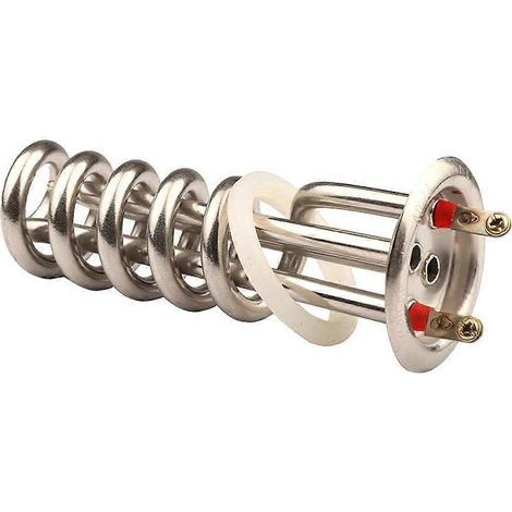 Élément chauffant électrique spiralé en acier inoxydable SUS304 de 220 V et 3000 W, adapté aux chaudières électriques, élément chauffant à ressort, avec capuchon de 63 mm. (1/5)
