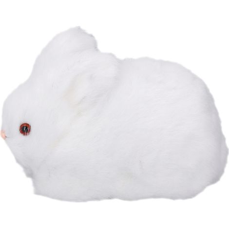 Lapin en peluche réaliste, modèle de simulation, adorable décoration intérieure, jouet en peluche réaliste pour Noël ou un anniversaire (1/5)