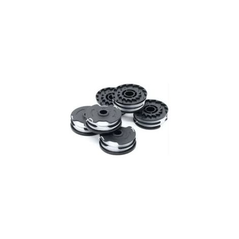 Confezione da 6 bobine di filo di ricambio per decespugliatori a batteria LIDL Parkside PRTA 20-Li A1, B2, C3, PRT 550 A1, A3, PRT 300 A1 - 2 x 4 m 1,6 mm - Crezuo