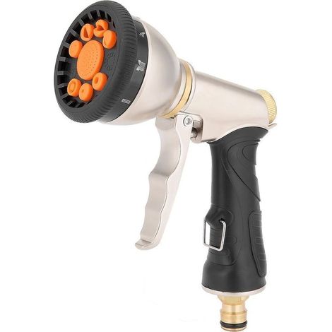 9 Formes Du Jet Métal Pistolet d'Arrosage en Spray, Parfait pour le jardin, arroser la pelouse, laver la voiture, nettoyer, laver les animaux (1/5)