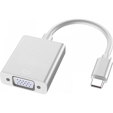 Adaptateur USB C vers VGA, SELIACR Adaptateur Thunderbolt 3 (Type-C) mâle vers VGA Fem Compatible avec Google Chromebook Pixel Mac Book Pro 2020,2019,2018, Lenovo 900, Dell XPS 13 (1/5)
