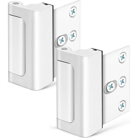 Lot de 2 Serrures de Renfort pour Porte – Verrous Anti-Enfant, Loquet Flip Sécurité, Protection de Nuit pour Porte d’Entrée (1/5)