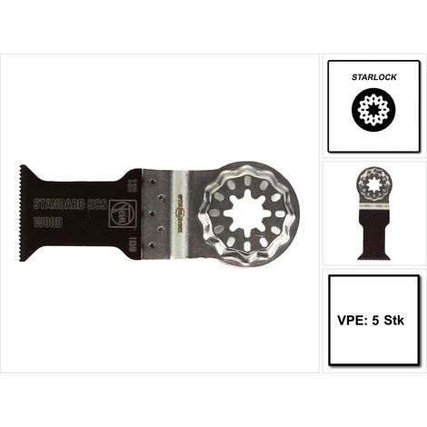 Fein 5x E-Cut Lame de scie standard Starlock 35 mm - 63502133230