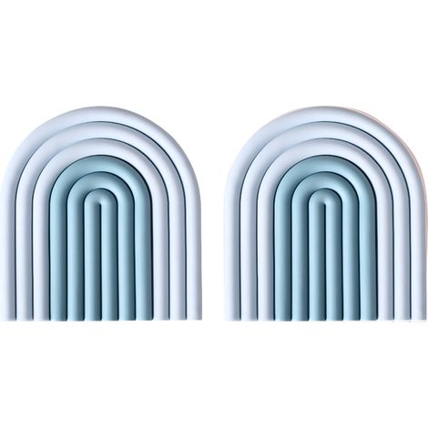 Dessous de verre amovibles en silicone arc-en-ciel, antidérapants, isolants thermiques, décoration intérieure, forme 2 (1/5)