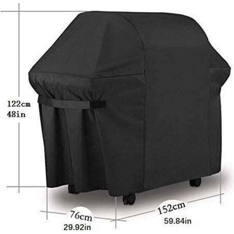 Housse Barbecue , Barbecue Bâche de Protection , 152x76x122cm 420D Oxford Bâche de Protection BBQ Couverture de Gril Anti-UV/Anti-l'eau/Anti-l'humidité Imperméable Extérieur Barbuae Grill pour Weber B (1/3)