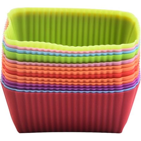 Silikon Cupcake Formen, 28er Pack Silikon Kuchenformen, wiederverwendbare Muffinformen, spülmaschinenfeste Silikon Cupcake Formen, Silikon Muffin (1/5)