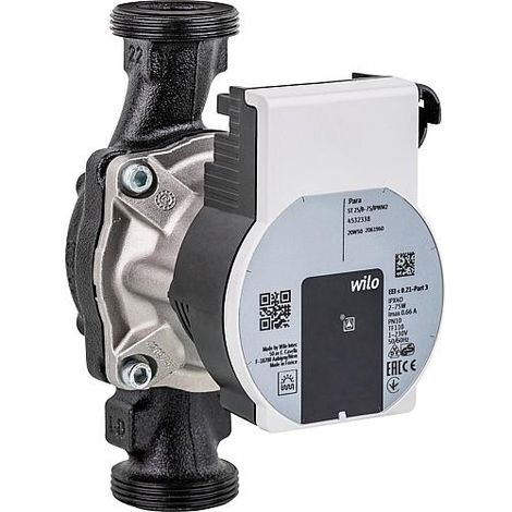 Circulateur Wilo Para ST25/8 – Longueur 180mm – DN40 (1 1/2") mâle – 12 heures – IPWM2 – Pour installations de plomberie – PAW