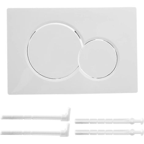 Zweimengenspülung für Toilettenspülkästen, weißer Druckknopf (1/5)