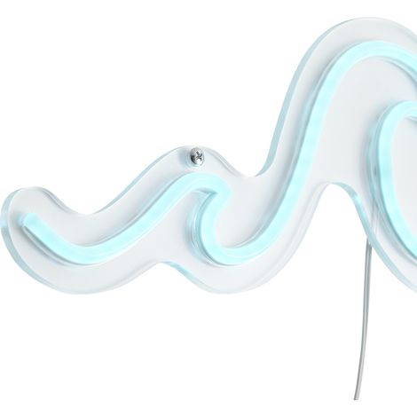 QAZQA Neon Wall Lamp Blue Incl. LED - Wave (1/5)