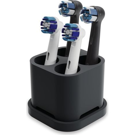 Silicone Brush Holder, Intelligent Drainage, Compatible with Oral-B and Philips, for Bathroom (1/5)