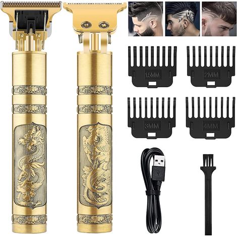 tondeuse Cheveux Hommes, Rasoir Electriques Professionnelle, Tondeuse Cheveux Sans Fil, Barbe Tondeuse Waterproof , Rechargeable Tondeuse De Fini (1/5)