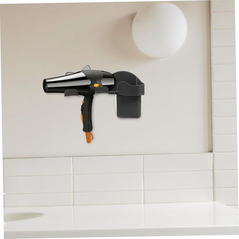 Soporte de pared para secador Cabilock – organizador en forma de gato, sin taladro, estante multifuncional para secador, plancha y accesorios, diseño que ahorra espacio