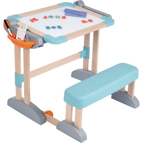 Bureau Modulo Space Transformable en Tableau Double Face Bois et Plastique Pliable et Compact 80 Accessoires Inclus A Partir de 3 Ans (1/5)