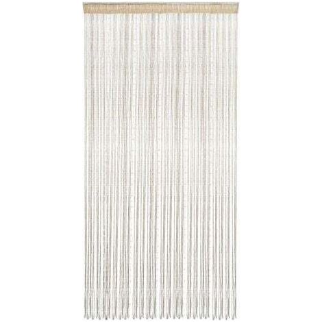 Rideau de perles, rideau de fil crypté en perles de cristal, rideau de porte à pompons pour placard, rideau de porte pour décoration intérieure à suspendre 1 x 2 m / 39 x 79 cm (champagne) (1/5)