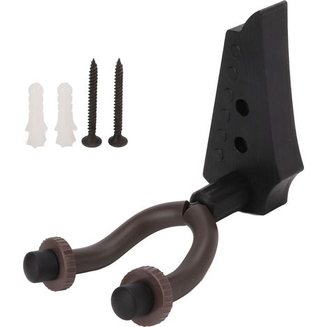 Support mural réglable pour guitare, crochet porte-instrument avec vis, adaptable guitares électriques et ukulélés (1/5)