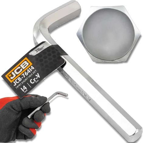JCB Innensechskantschlüssel HEX CRV 14 mm 6-kant L-Typ