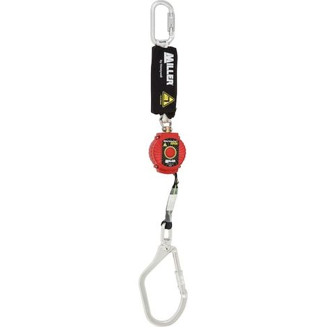 Enrouleur antichute à rappel automatique TURBOLITE EDGE. sangle avec 1/4 tour + mousqueton 60 mm - MILLER