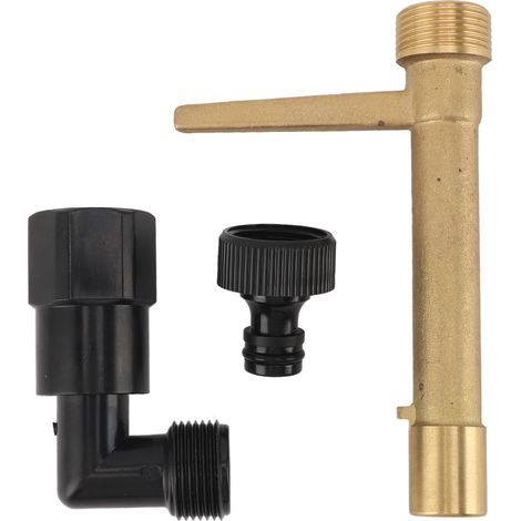 G3/4 quick-connect valve wrench, rust-resistant brass coupler for garden hose, underground irrigation tool (1/5)