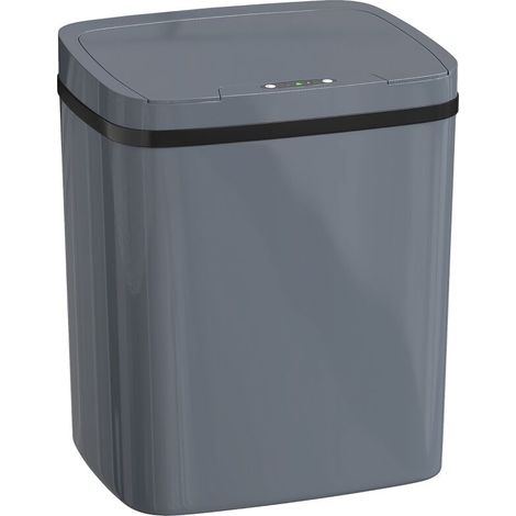 15-Liter-Sensor-Abfalleimer – 2 Modi, Büro/Küche, 27,6 x 21,4 x 33,5 cm, Grau (1/5)