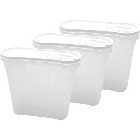 Rival Schüttdosen-Set 2,4 Liter weiß Aufbewahrungsdosen Vorratsdose Streudosen (1/4)