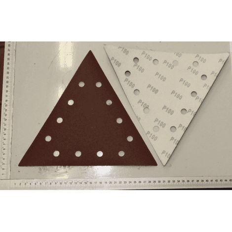 Kit 10 triangulos abrasivos grano 100 280x280x280mm lijadoras murales Scheppach
