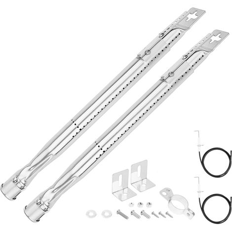 Brûleur 35,56 à 50CM Tube pour Char-Broil, Blooma, Campingaz, Brinkmann, Perfect Flame, Uniflame, Lowes, Pièce de Rechange en Acier Inoxydable Universelle pour Barbecue à gaz, 2 Paquet