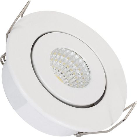Faretto Downlight LED COB 1W Orientabile Circolare Bianco Foro Ø 45mm No Flicker 2700K Bianco Caldo (1/4)
