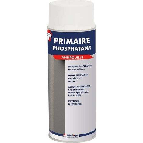 Primaire Phosphatant - 0.4 L - Bombe 400 mL - 9010 - Blanc pur - Metaltop (1/5)