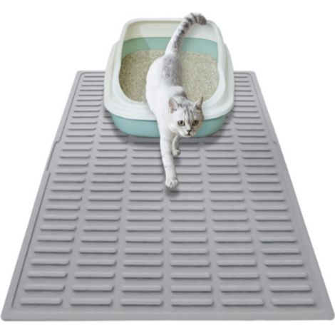 Tapis de litière antidérapant en silicone pour chat (1/4)