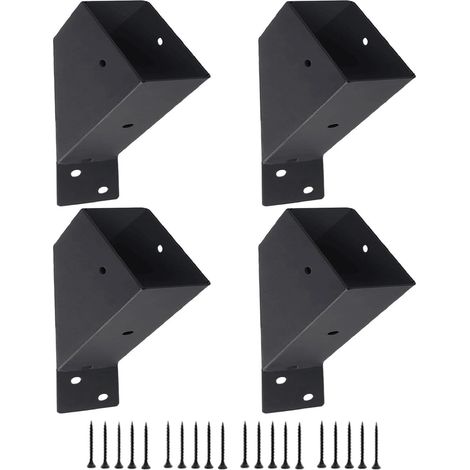Kit de quincaillerie métallique robuste pour pergola à 45 degrés (1/5)