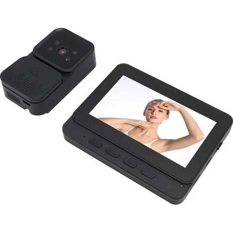Système de visiophone avec écran IPS 4,3 pouces, Wi-Fi 2,4 GHz, interphone bidirectionnel, HD 24h/24, 5 MP, 6 sonneries. Kit de sonnette vidéo. (1/5)