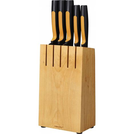 Fiskars Functional Form 5-teiliges Messer-Set orange schwarz