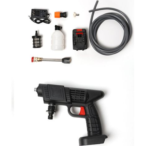 Crea – Nettoyeur haute pression sans fil 30 bar – 652 PSI – Débit 215 L/h – Autonomie 45 min – Tuyau 5 m – 3 buses pour nettoyage efficace