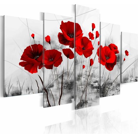 Tableau coquelicots rouges miracle - 200 x 100 cm (1/4)