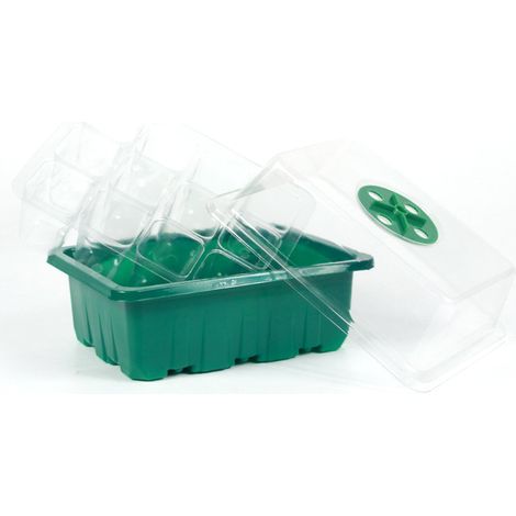 Bac à Semis - Avec Trous d'Aération Réglables et Couvercle - Pour Germination et Multiplication de Plantes - 1 Pièce (1/5)